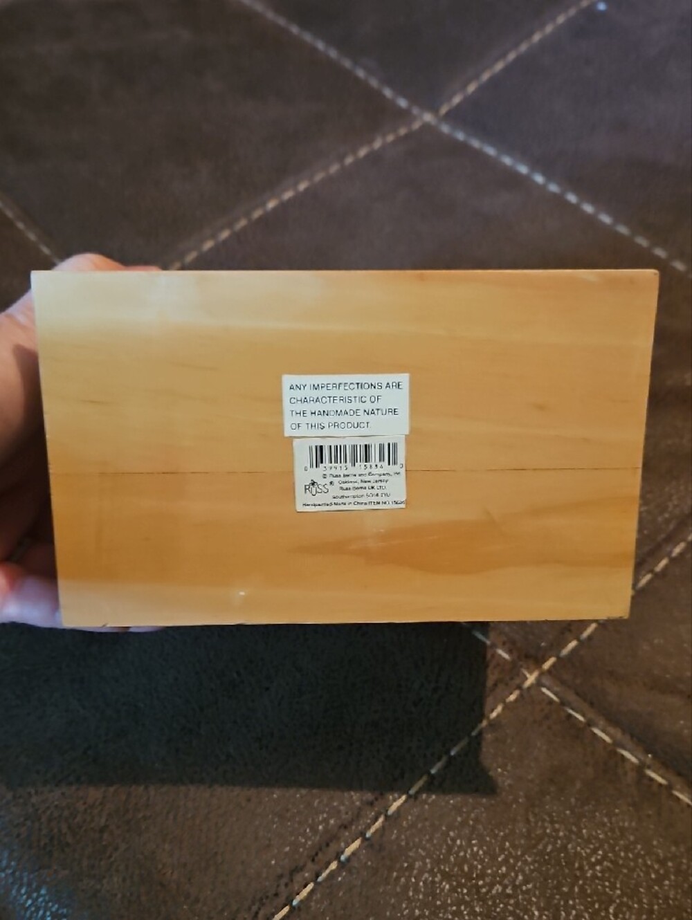Wooden Recipe Box with Decorative Cottagcore Front in Cream and Natural Wood - Picture 8 of 13